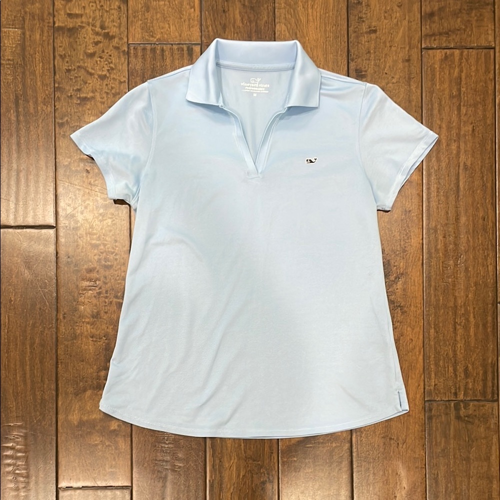 Vineyard Vines Blue Fitted Polo Short Sleeve Tee